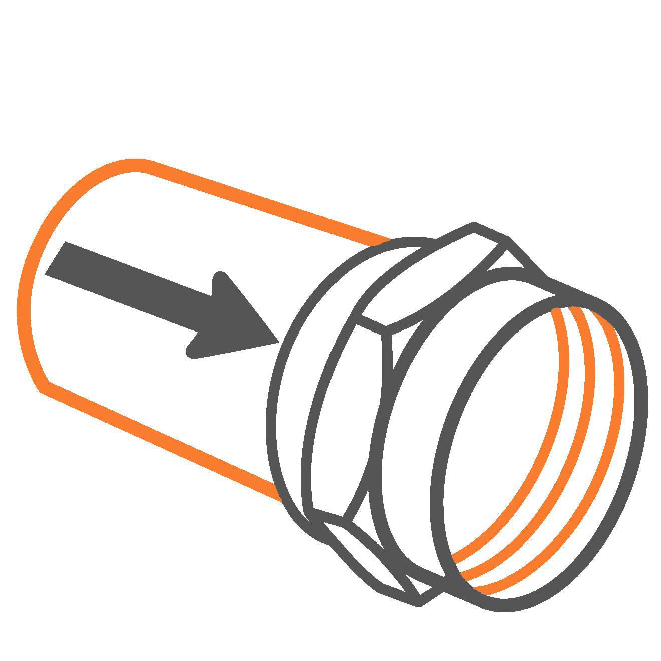 F-stik push-on Billede