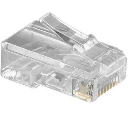 Cat 5e modulært RJ45-stik 10x - fladt kabel