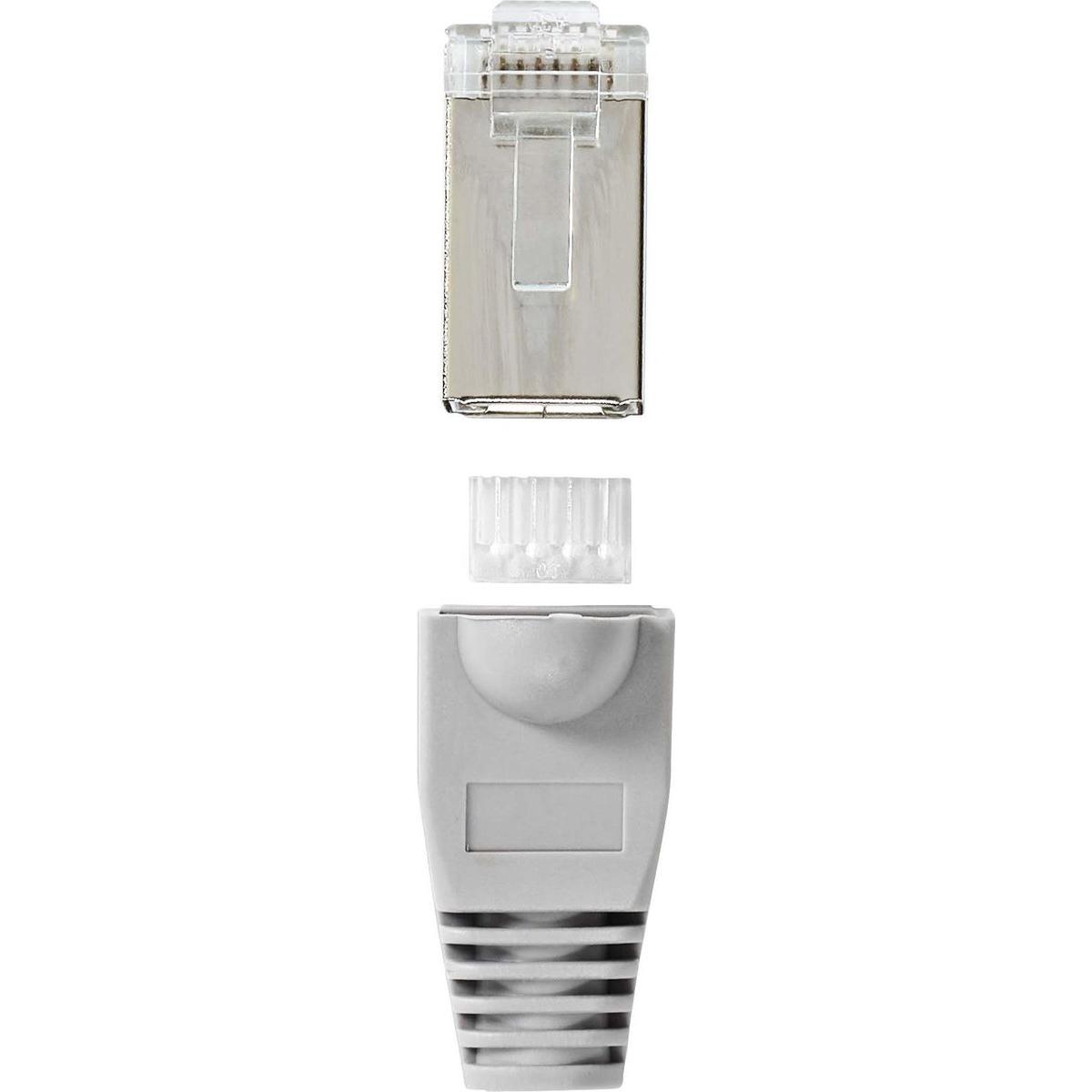 Cat 5e modulært RJ45-stik + gennemføring - Allteq