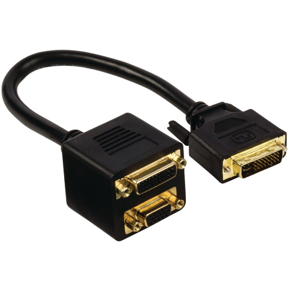 DVI-I til DVI + VGA-splitter - Delock
