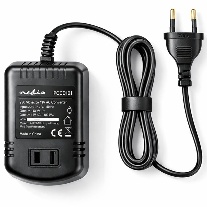 Omformer fra 230V til 110V, maks. 65 watt