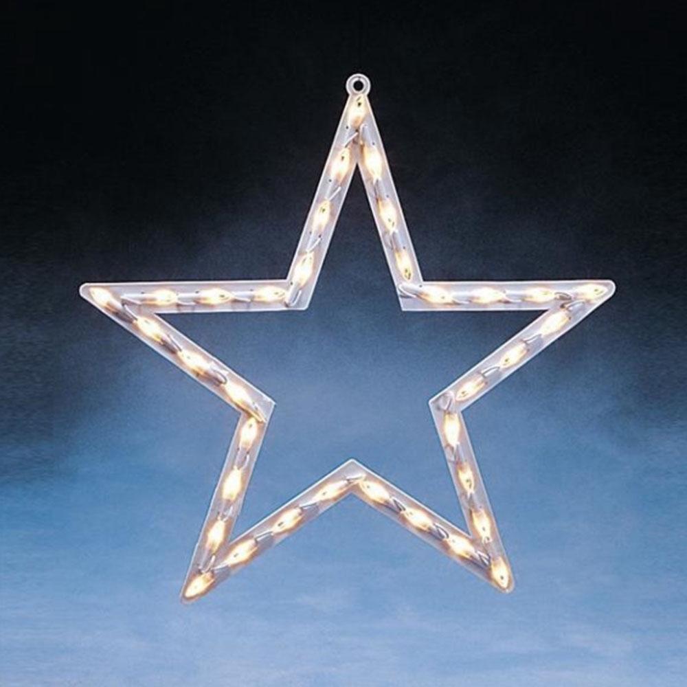 Julestjerne - led-julelys indendørs - 35 lys - 47 x 50 cm - varm hvid