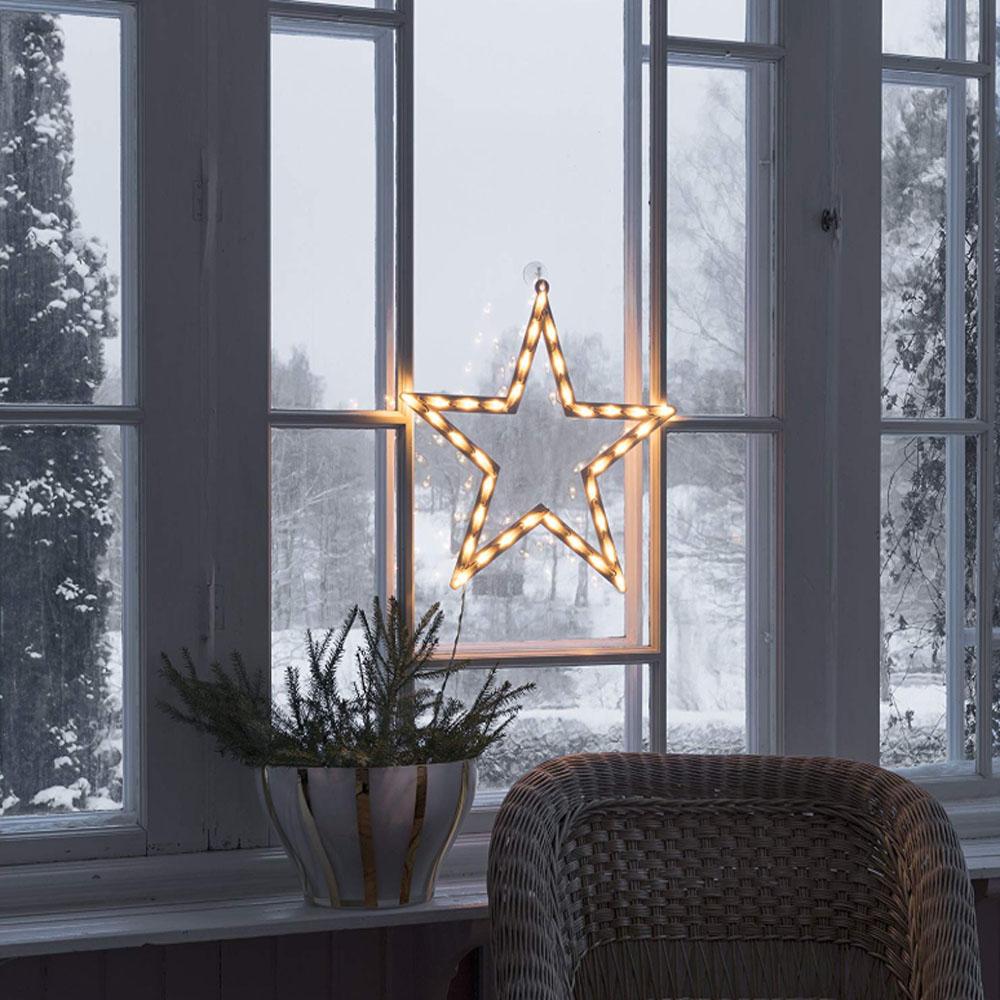 Julestjerne - led-julelys indendørs - 35 lys - 47 x 50 cm - varm hvid