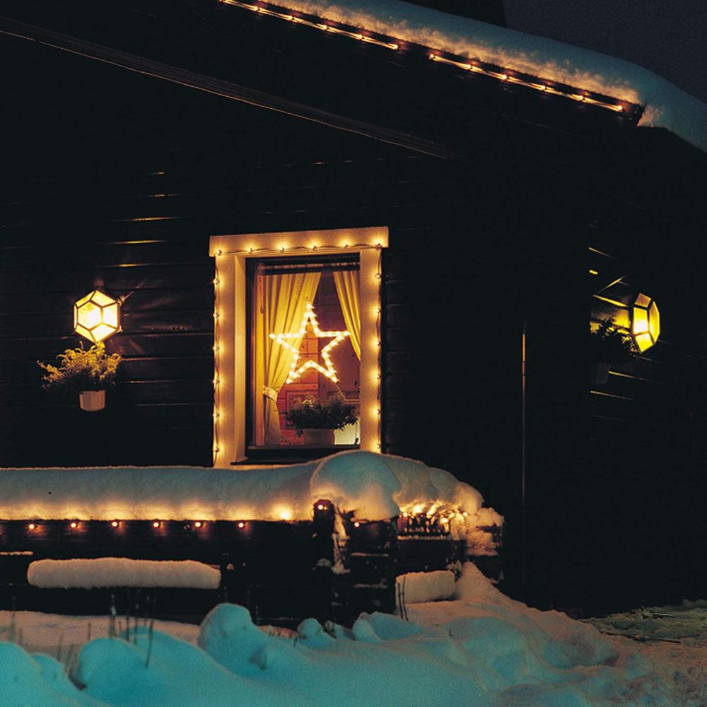 Julestjerne - led-julelys indendørs - 35 lys - 47 x 50 cm - varm hvid