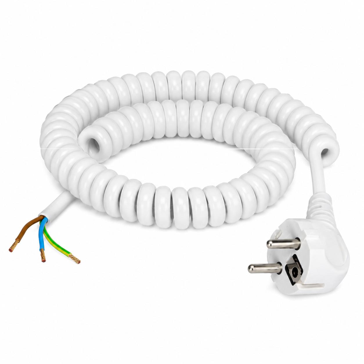 Krøllesnor schuko - Apparatsnor med åben ende
