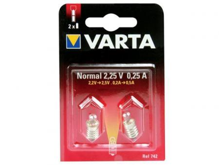 RESERVELAMPE TIL ZLPEN 2,25V/250mA (2stk./bl) - Varta