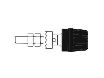 4 mm FORBINDELSESKLEMME MED ISOLERET HOVED / SORT (PK10A)