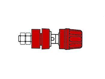 ISOLERET 4 mm INBUILDING BUS MED HOVED OG RING / RØD (PKI10A) - Hirschmann