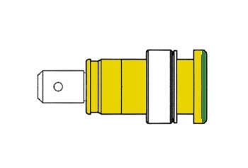 ISOLERET INBUS 4 mm, berøringssikker / gul+grøn (SEB 2620-F6,3)