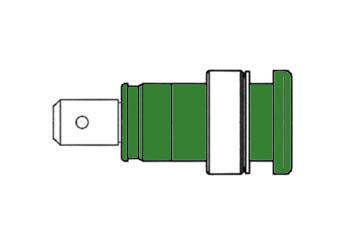 ISOLERET INBUS 4 mm, berøringssikker / GRØN (SEB 2620-F6,3)