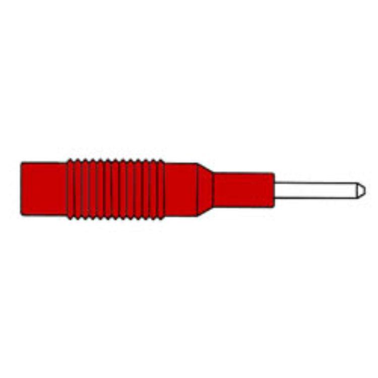 INJEKTIONSSTØBT ADAPTERPLUG 2 mm TIL 4 mm / RØD (MZS 2)