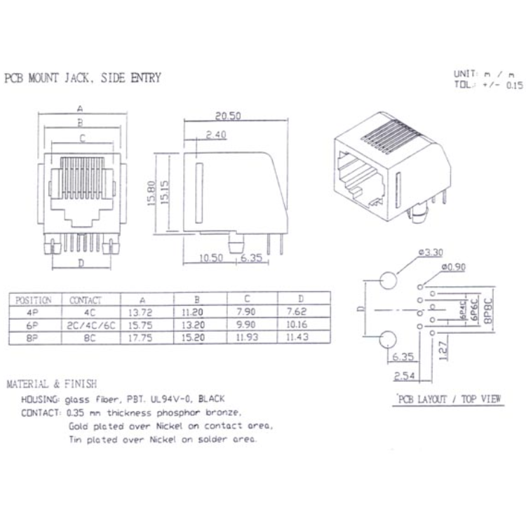 RJ45-stik vinklet - HQ Products