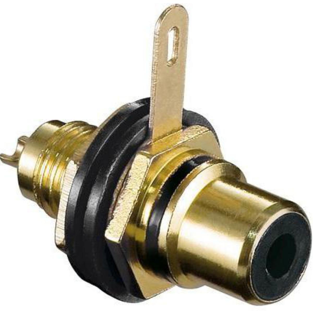 Tulp chassisconnector hun med lodning - indbygning