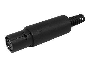 HUN 4P MINI-DIN STIK - SORT - HQ Products