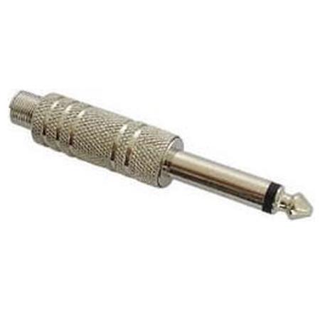 Jack stik 6,3 mm mono – lodde – 2-polet