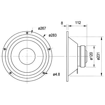 VISATON 25 CM WOOFER - Visaton