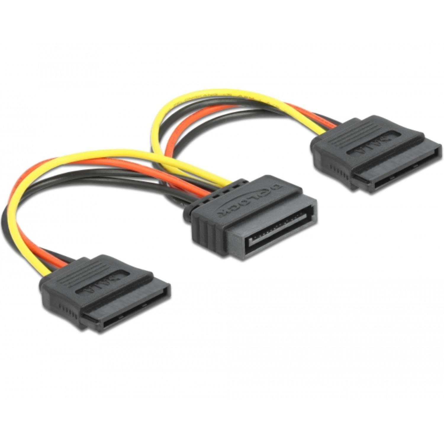 SATA strømkabel splitter – 1× til 2× SATA