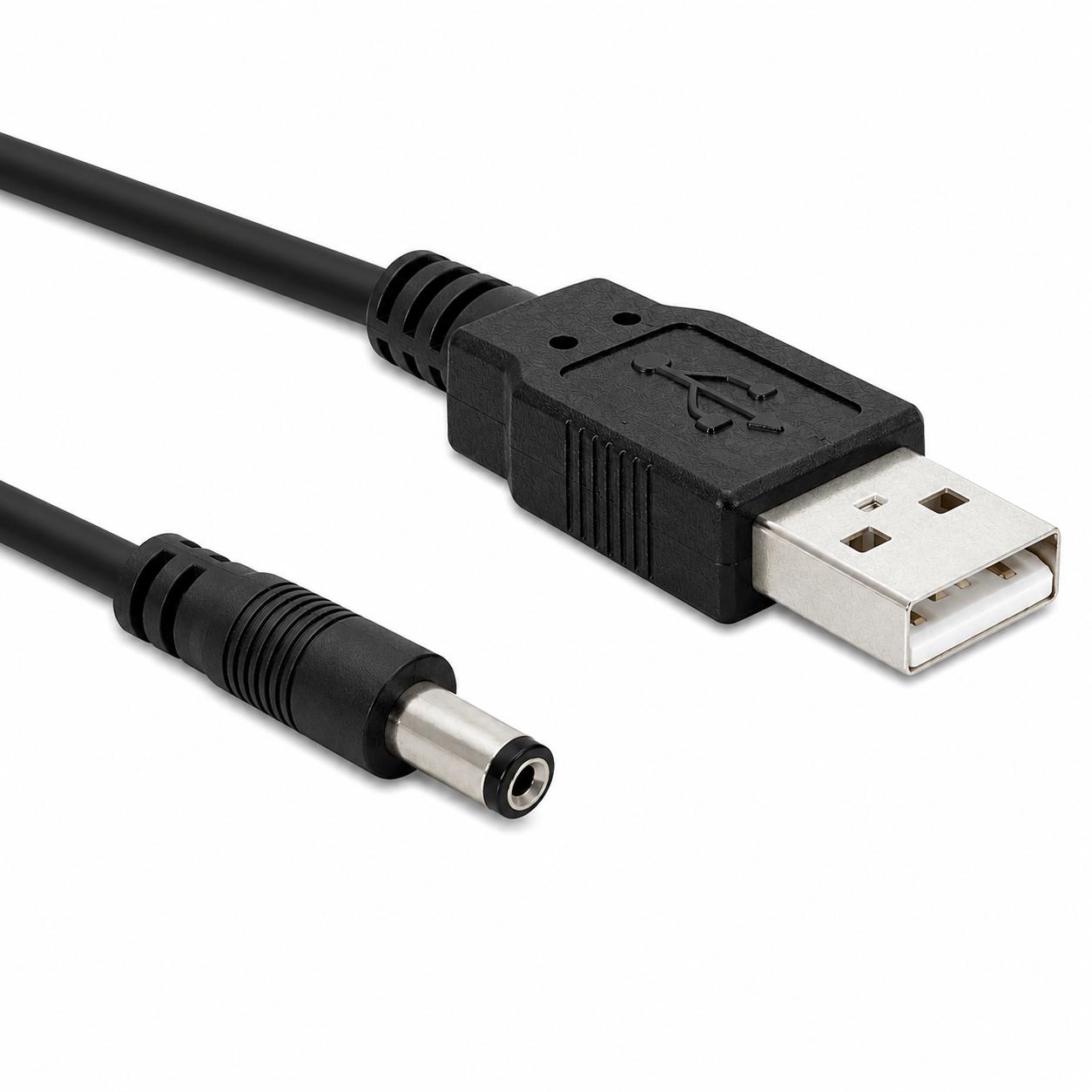 USB strømforsyning kabel - 5.5 x 2.1mm