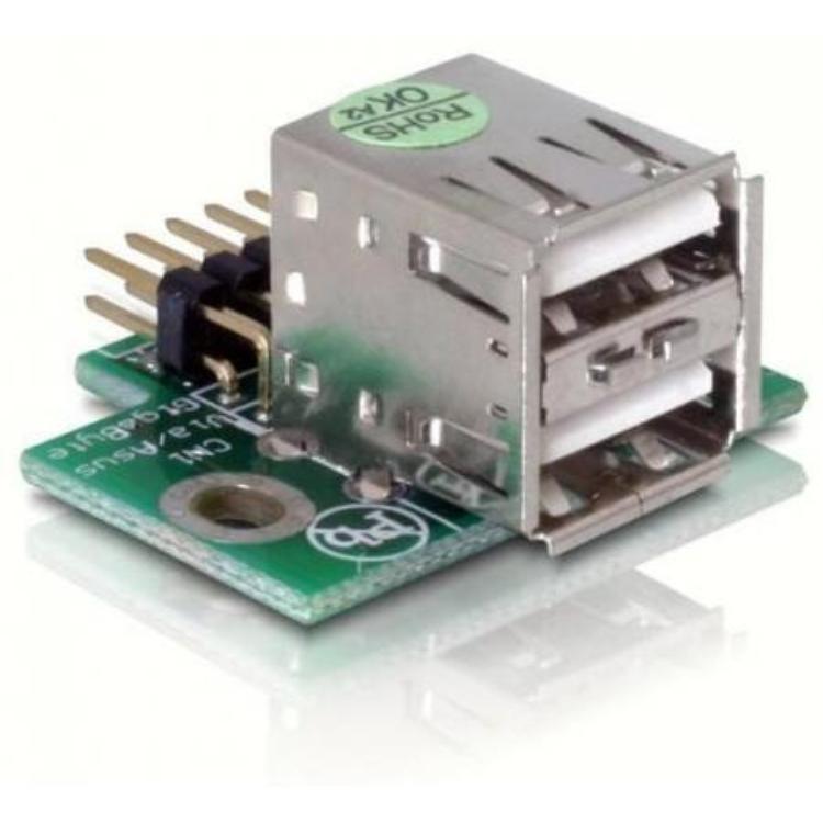 Pinheader til 2x USB 2.0 - Delock