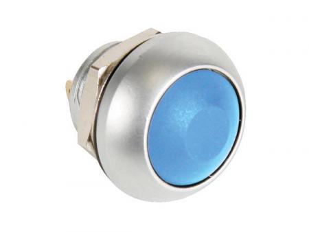 RUND METALKNAPPESKIFTER MED BLÅ Hætte 1P SPST OFF (ON) - HQ Products