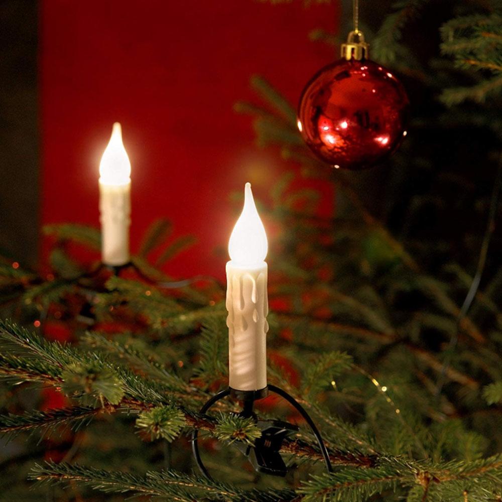 Juledekoration - led-julelys indendørs - 20 lys - 14,8 meter - varm hvid