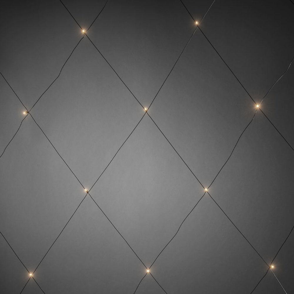 Lysgardin - led-julelys udendørs og indendørs - 2 x 2 meter - 64 lys - varm hvid