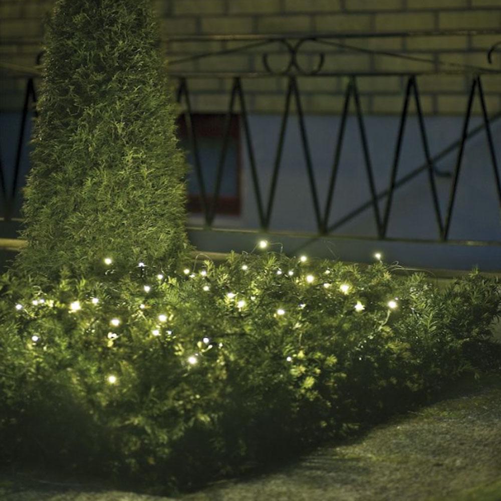 Lysgardin - led-julelys udendørs og indendørs - 2 x 2 meter - 64 lys - varm hvid
