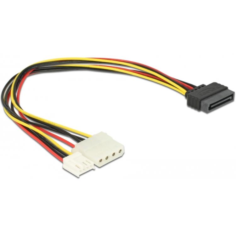Molex til SATA+FDD strømforsyningkabel - Delock