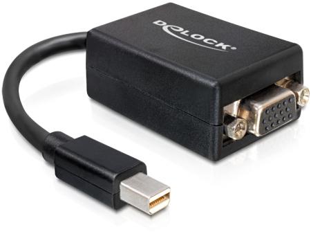 Adapter DP mini St > VGA Stik sort - Delock
