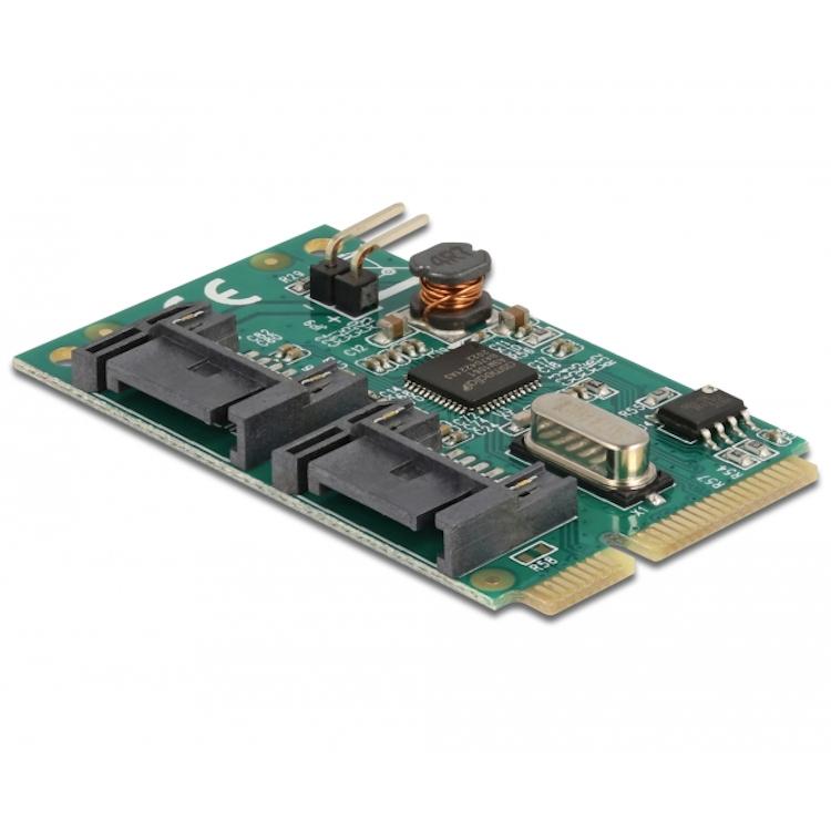 MiniPCIe-adapter - 2x SATA - Delock