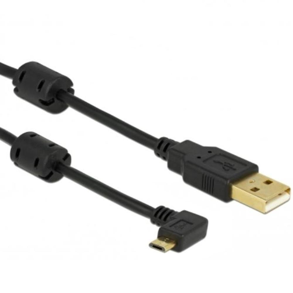 USB 2.0 A til MICRO B Kabel 90 grader vinklet