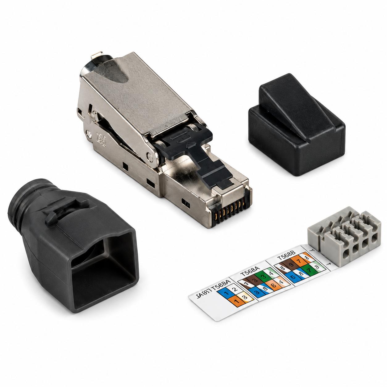 RJ45-stik + gennemføring - Infralan