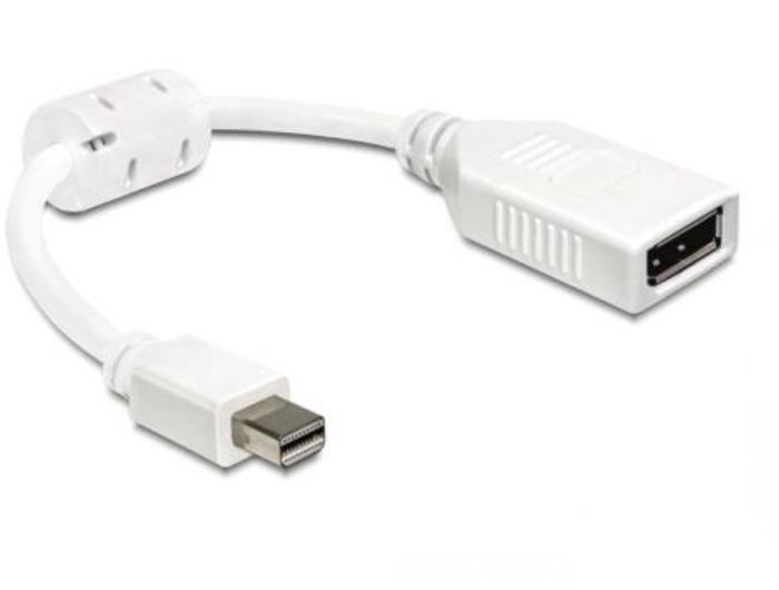 Adapterkabel mini DP Han > DP Hun hvid - Delock