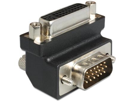 Adapter DVI 24 + 5 Bu > VGA St(15) 90 Vinklet - Delock