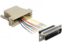 Adapter Sub D 25Pin St > RJ45 Bu Montagesæt - Delock