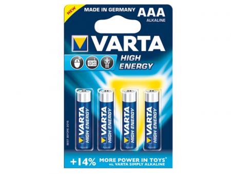 HØJENERGI ALKALINE AAA / LR03 1,5V 1100mAh 4903.121.414 (4stk/bl) - Varta