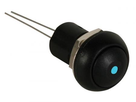 MINIATUR TRYKSKIFT MED BLÅ LED 1P SPST TIL/FRA - HQ product