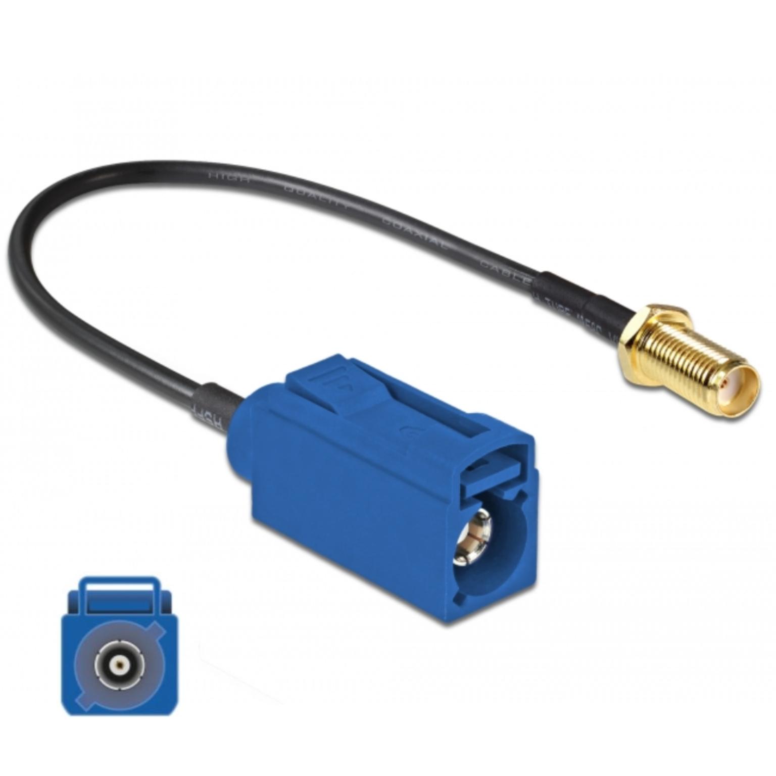 FAKRA C til SMA bulkhead antennekabel - 50 Ohm - Delock