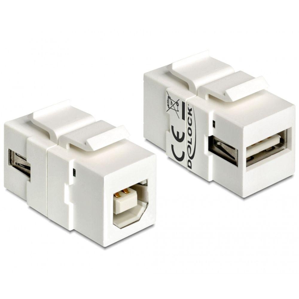 Keystone Modul USB 2.0 A-stik DeLOCK > USB 2.0 B-stik