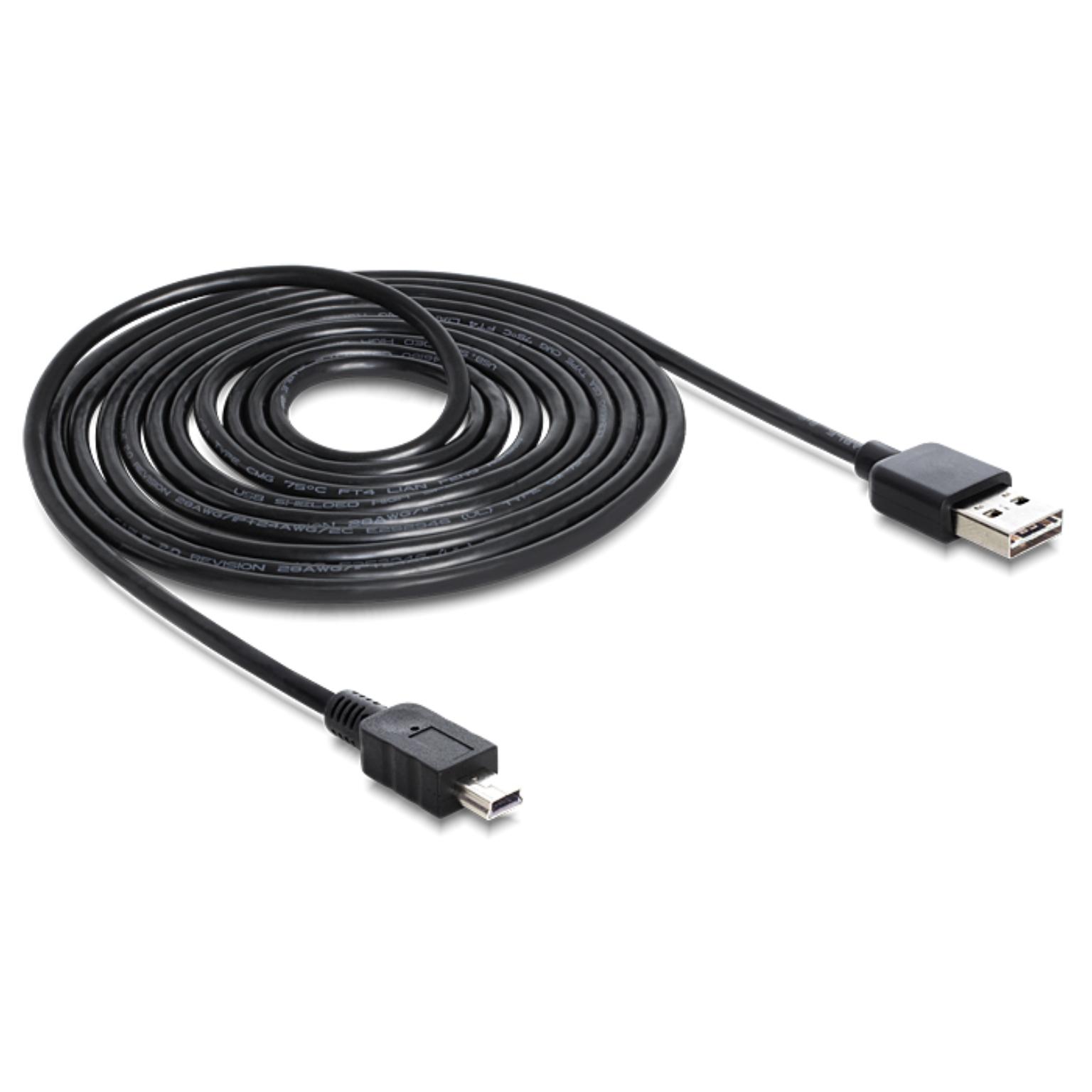 Nem USB - USB A til Mini USB Kabel - Sort