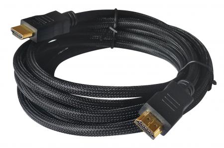 HDMI-kabel - 1.4 guldbelagt - 7,5 m med sort lågdensitetsnylonkappe - Dynavox