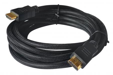 HDMI-kabel - 1.4 guldbelagt - 3,0 m med sort lågdensitetsnylonkappe - Dynavox