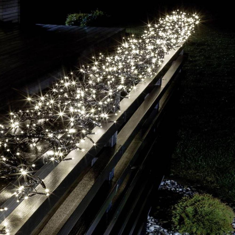Cluster lighting - led-julelys udendørs og indendørs - 1160 lys - 8,6 meter - varm hvid