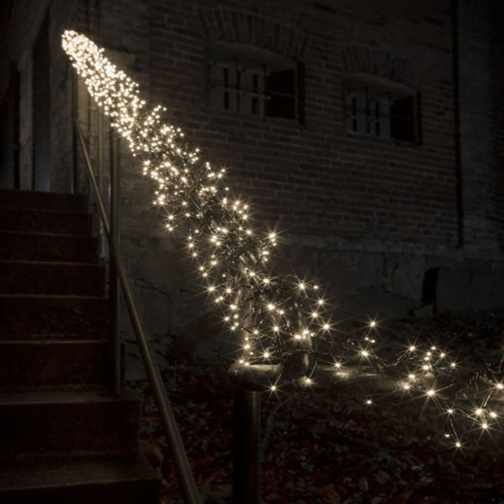 Cluster lighting - led-julelys udendørs og indendørs - 1160 lys - 8,6 meter - varm hvid