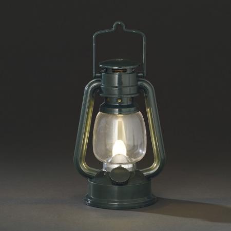 Julelanterne - led-julelys indendørs - 1 lys - 10 x 15,5 cm - varm hvid - 2x AA