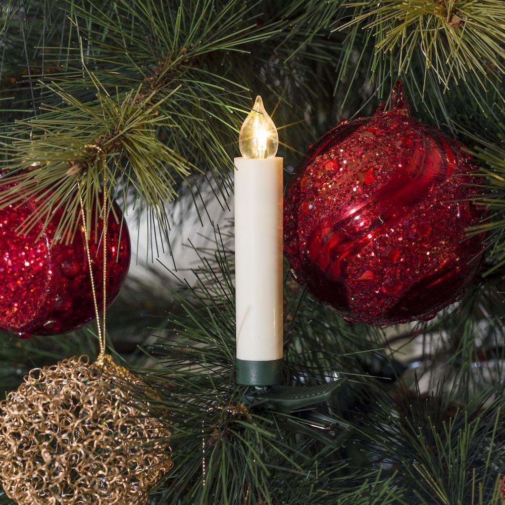 Juledekoration - led-julelys indendørs - 10 lys - 10,8 cm - varm hvid - 10x AA
