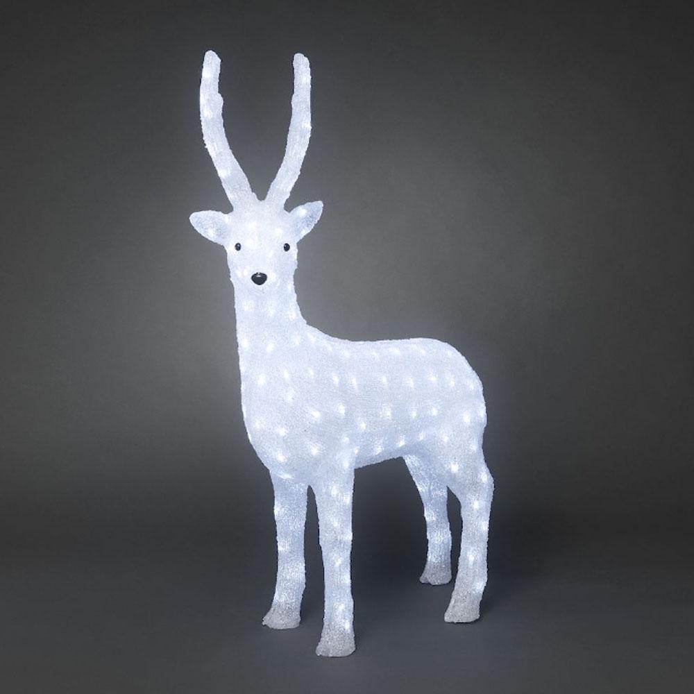 Rensdyr - led-julelys udendørs og indendørs - 160 lys - 65,5 x 105 cm - kold hvid