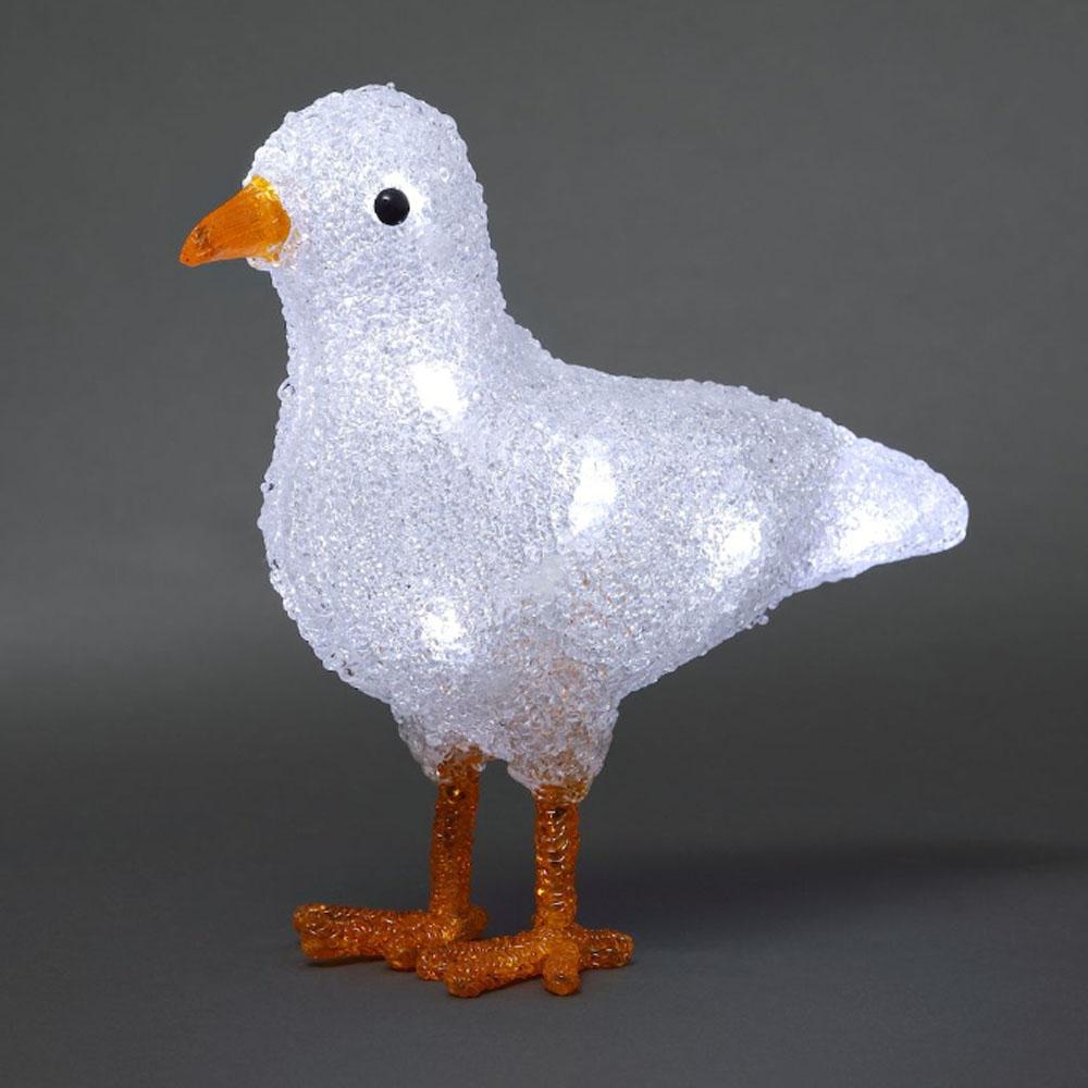 Bird - led-julelys indendørs - 20 lys - 26 x 21 cm - kold hvid - 3x AA