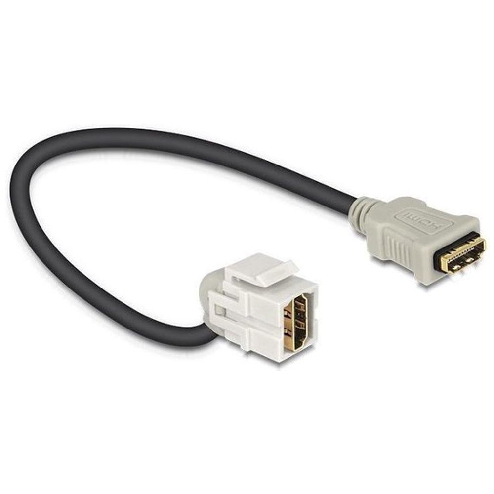 DeLOCK HDMI Stikkontakt Keystone Modul > HDMI hunlig 110 med kabel