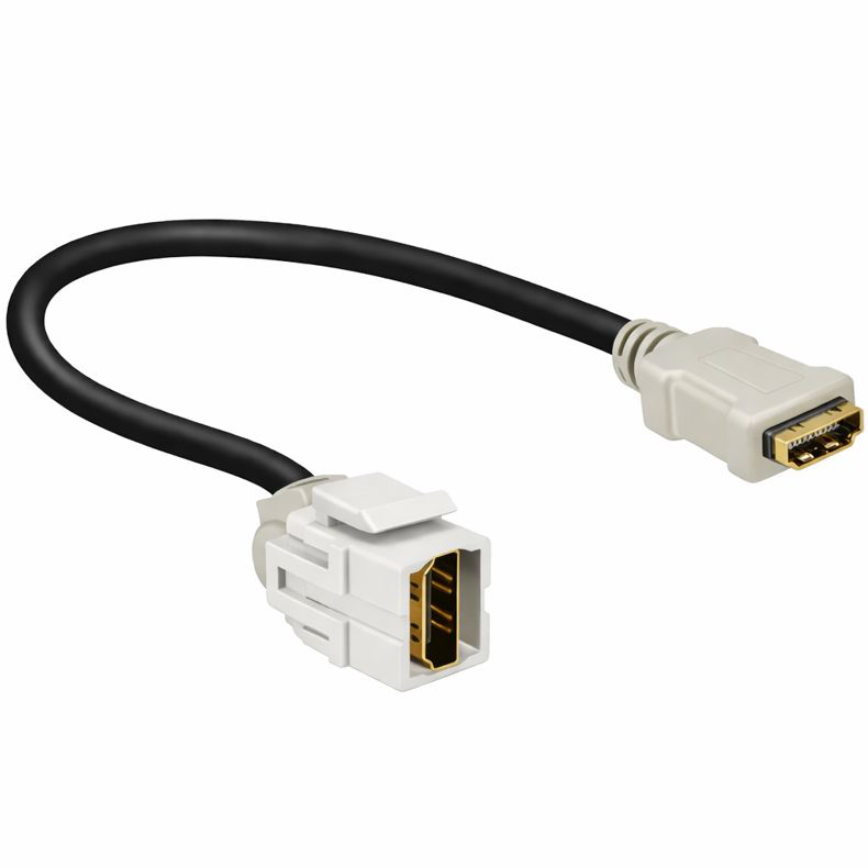 DELOCK HDMI-stik Keystone modul > HDMI hun 250 med kabel